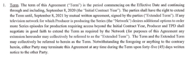 Live PD Contract